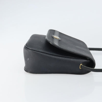 Christian Dior Vintage Honeycomb Shoulder Bag Canvas and Leather, BLACK, CANVAS, Shoulder bag
