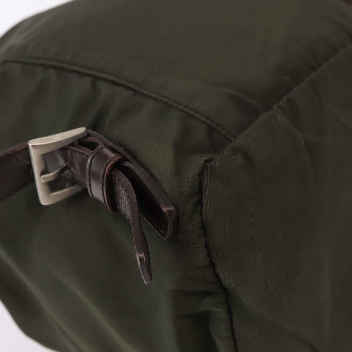 Prada Front Pocket Backpack Tessuto, Khaki, Nylon, Backpack