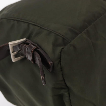 Prada Front Pocket Backpack Tessuto, Khaki, Nylon, Backpack