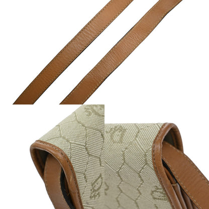 Christian Dior Vintage Honeycomb Handbag Canvas Leather, BEIGE, CANVAS, Shoulder bag