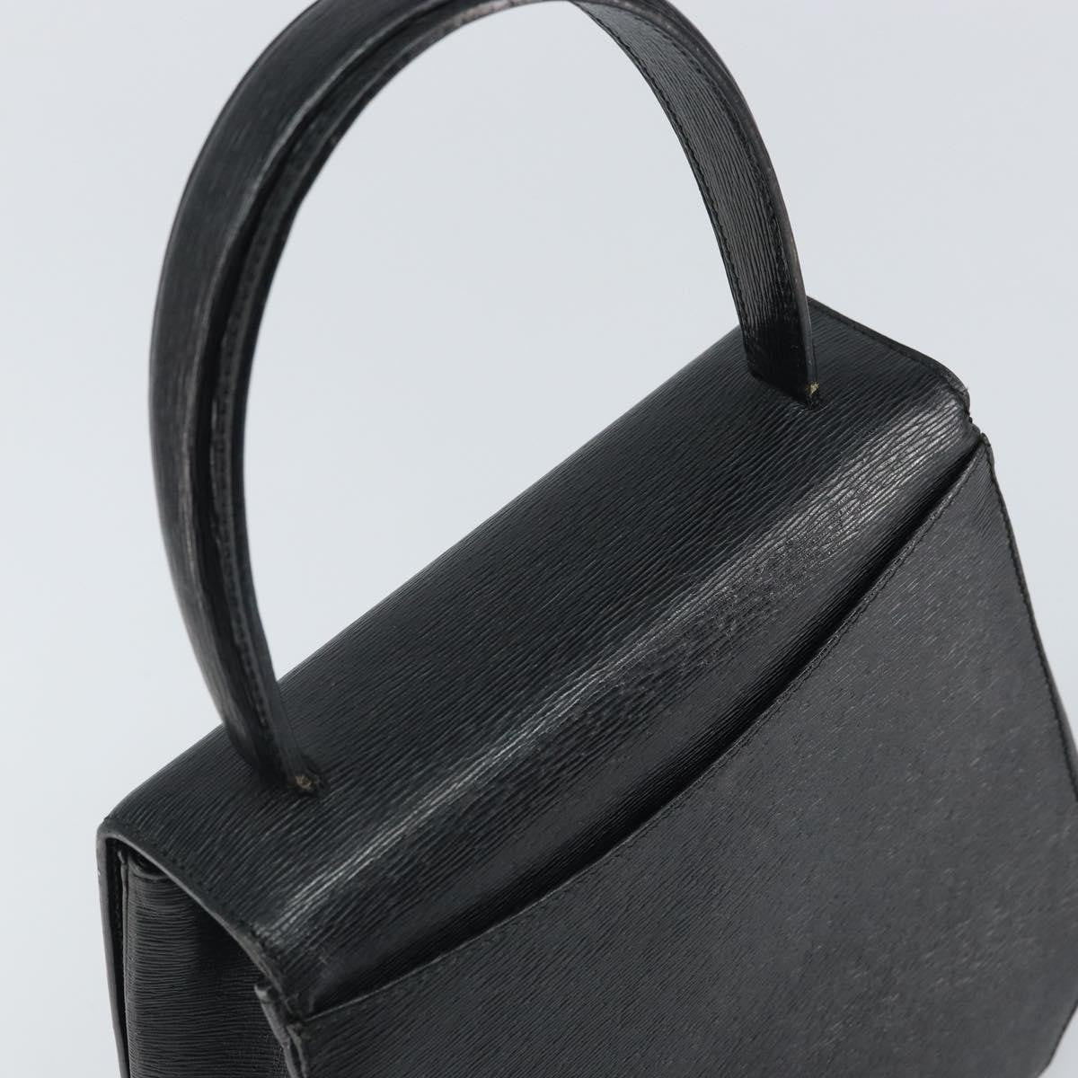 Celine Vintage Triomphe Flap Bag Leather, BLACK, LEATHER, Handbag