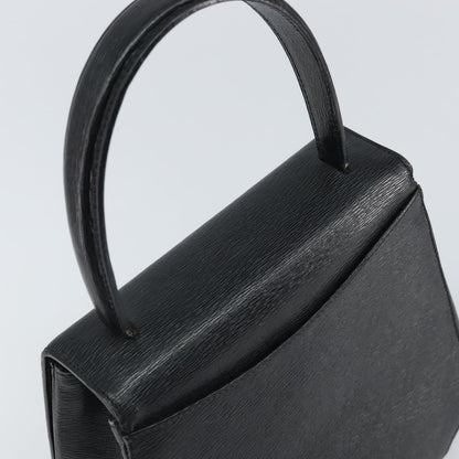 Celine Vintage Triomphe Flap Bag Leather, BLACK, LEATHER, Handbag