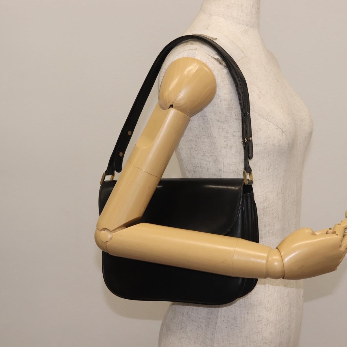 Bally Vintage Shoulder Bag Leather, BLACK, LEATHER, Shoulder bag