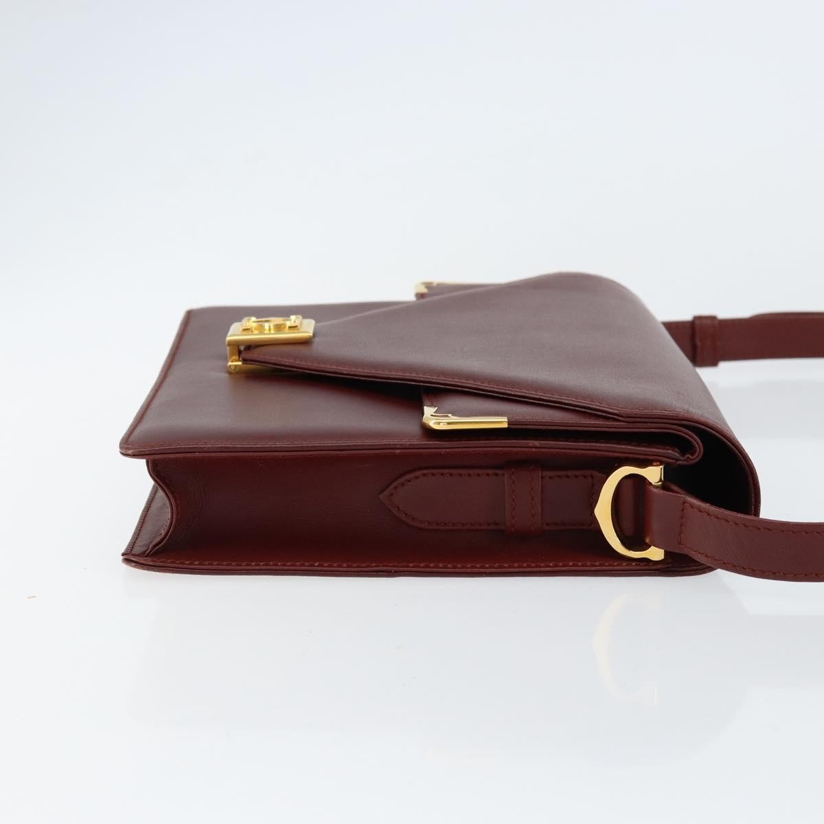 cartier Must de Cartier Shoulder Bag Leather, BURGUNDY, LEATHER, Shoulder bag