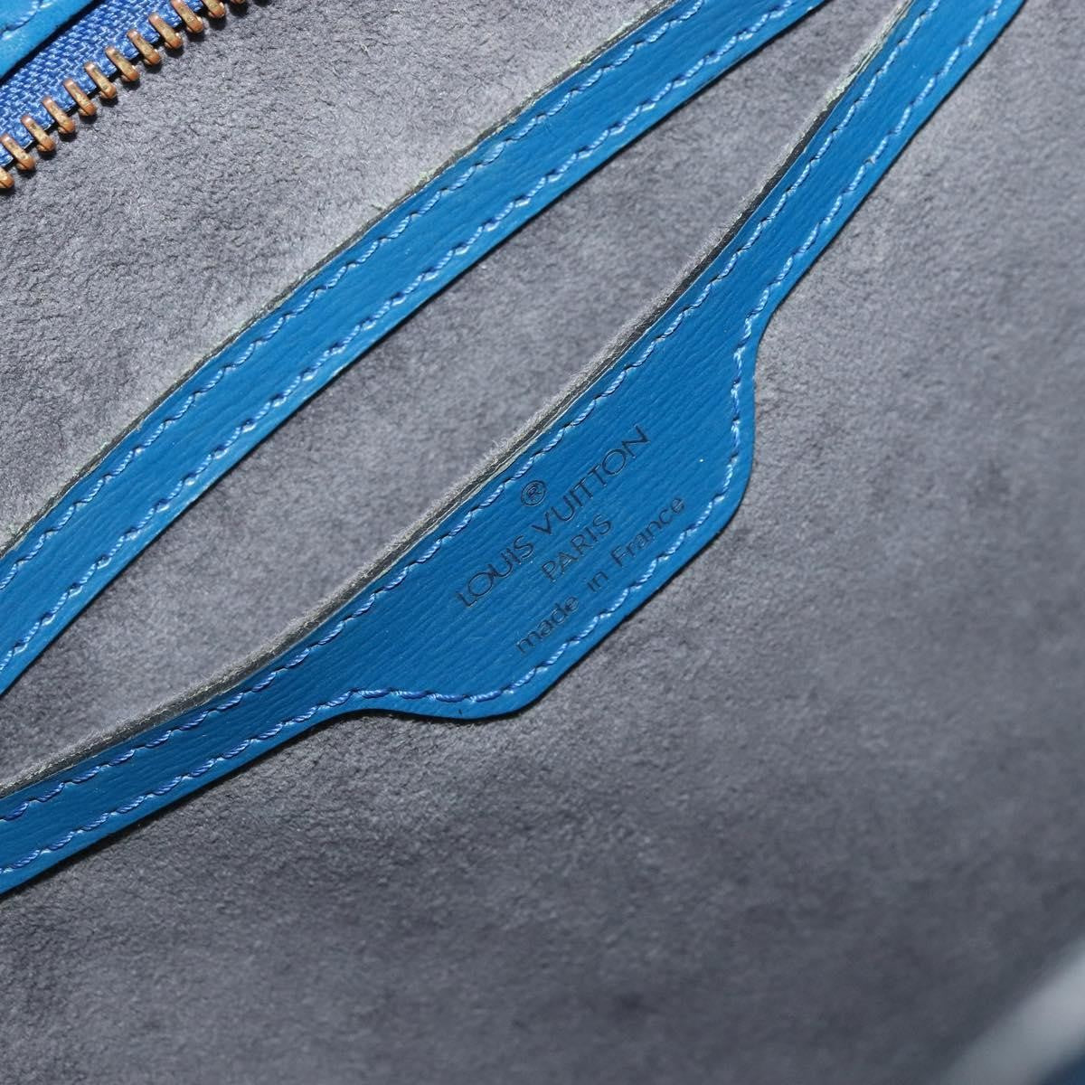 Louis Vuitton Saint Jacques Handbag Epi Leather, Blue, Leather, Handbag