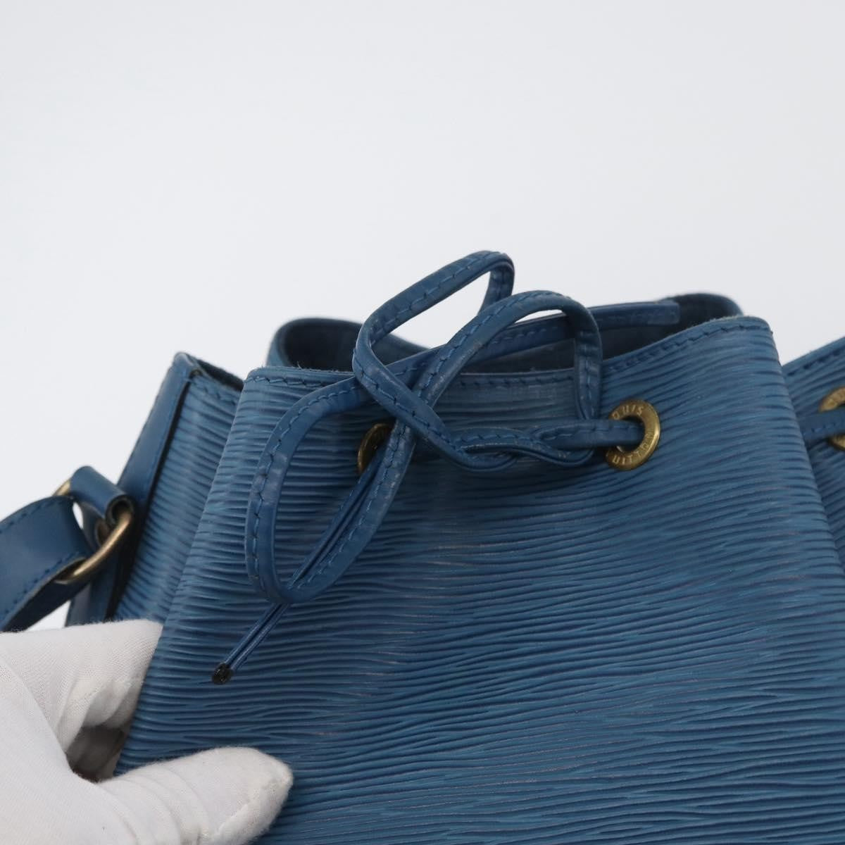 Louis Vuitton Petit Noe Handbag Epi Leather, Blue, Leather, Shoulder Bag