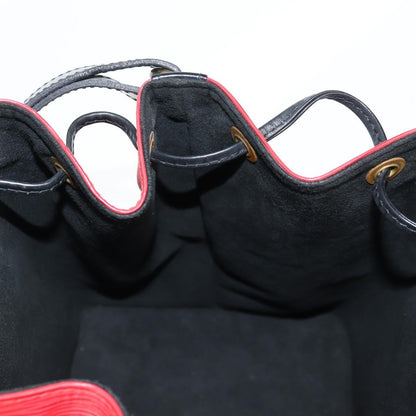 Louis Vuitton Bicolor Petit Noe Handbag Epi Leather, BLACK, LEATHER, Handbag