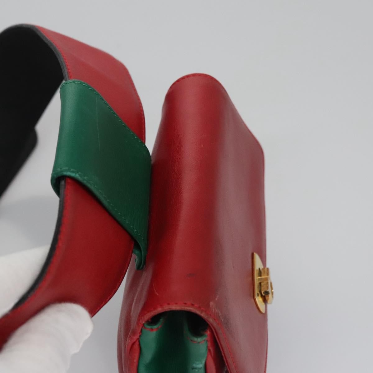 Salvatore Ferragamo Gancini waist bag Leather, RED, LEATHER, Clutche & pouche