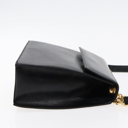 Salvatore Ferragamo Vintage Shoulder Bag Leather, BLACK, LEATHER, Shoulder bag