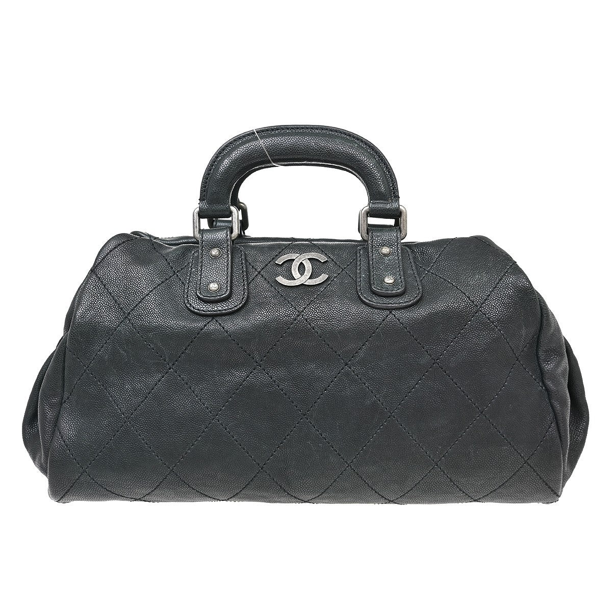 Chanel Outdoor Ligne Doctor Bag Quilted Caviar, Black, Leather, Handbag
