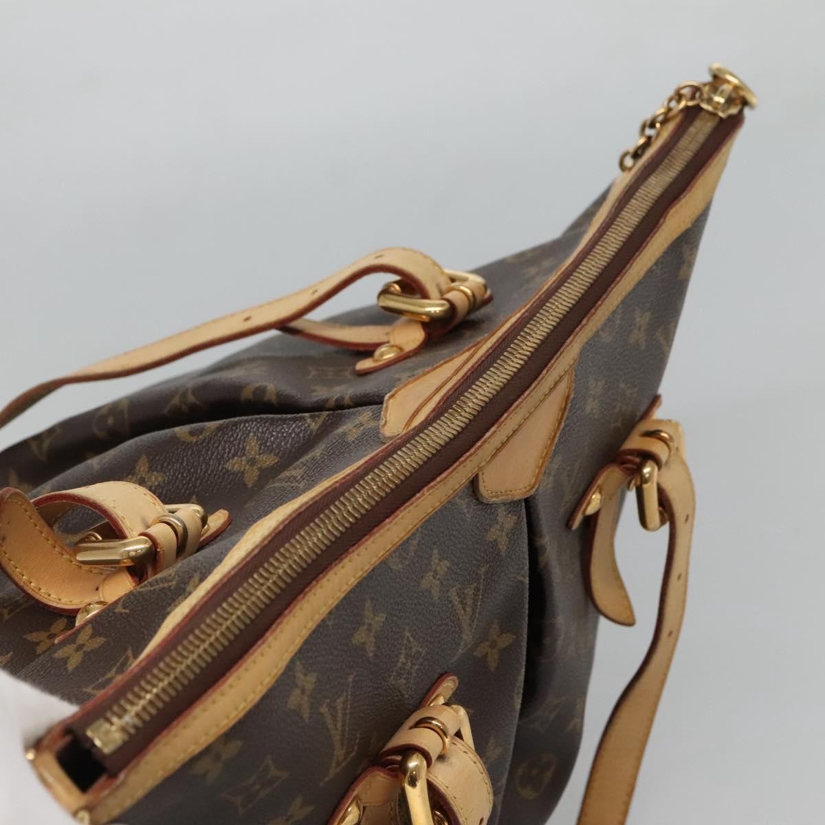 Louis Vuitton Palermo Handbag Monogram Canvas, BROWN, CANVAS, Tote bag