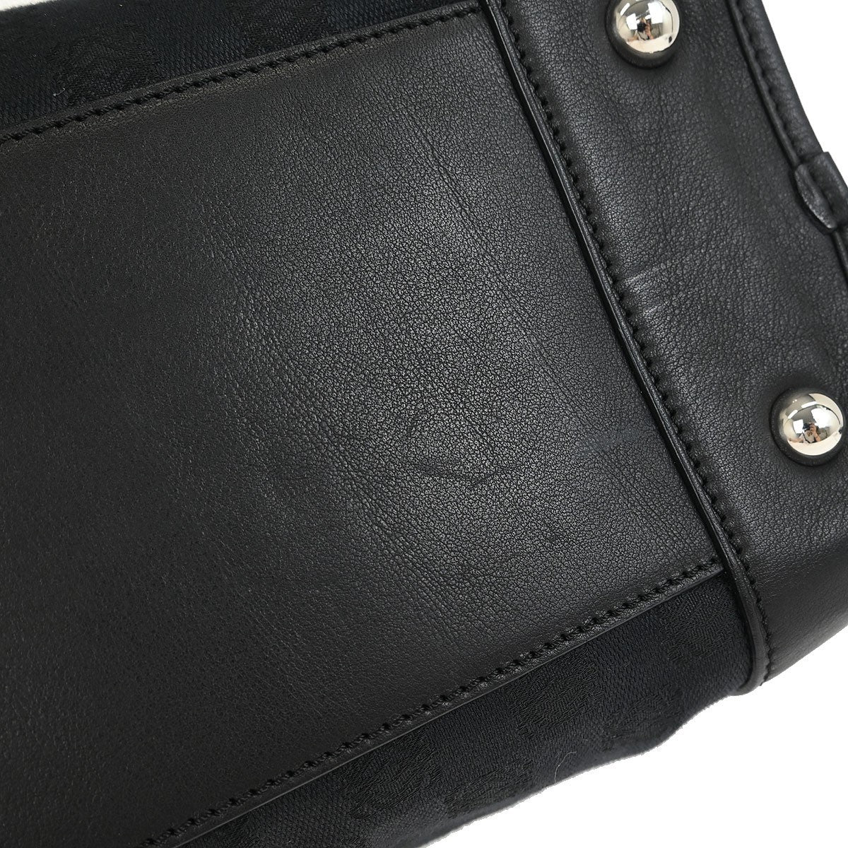 Loewe Amazona Bag Leather and Jacquard Canvas, BLACK, CANVAS, Handbag