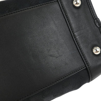 Loewe Amazona Bag Leather and Jacquard Canvas, BLACK, CANVAS, Handbag