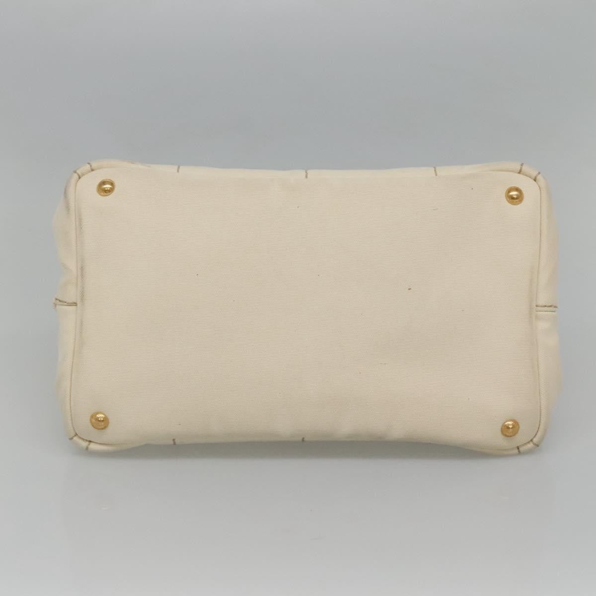 Prada Canapa Tote Canvas, White, Canvas, Tote Bag