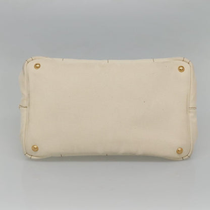 Prada Canapa Tote Canvas, White, Canvas, Tote Bag