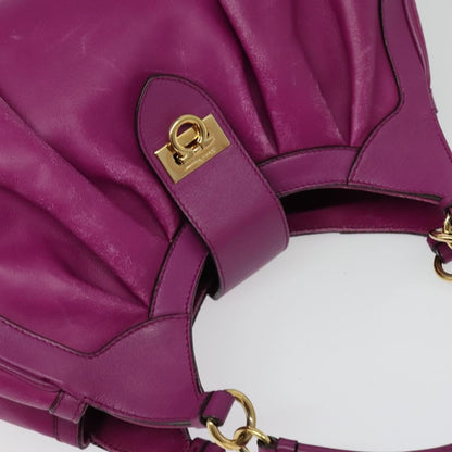Salvatore Ferragamo Annabell Tote Leather, PURPLE, LEATHER, Handbag
