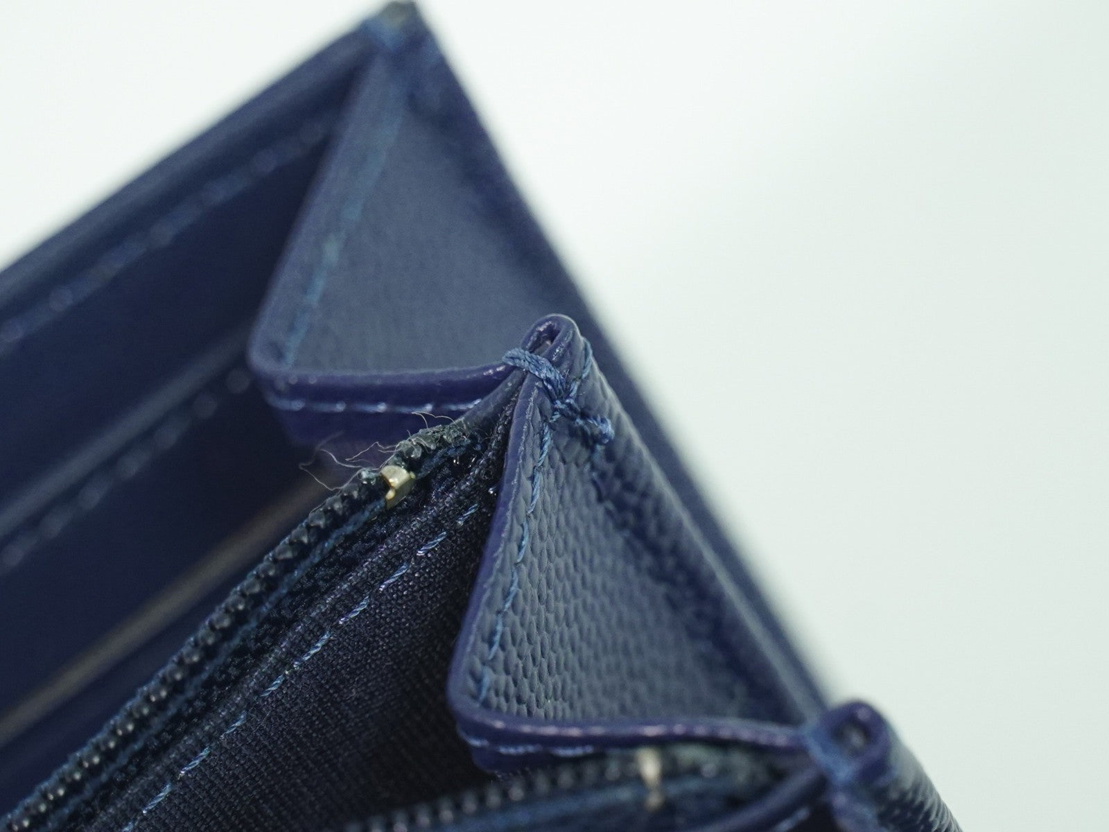 Chanel Deauville Flap Wallet Caviar, NAVY, LEATHER, Wallets