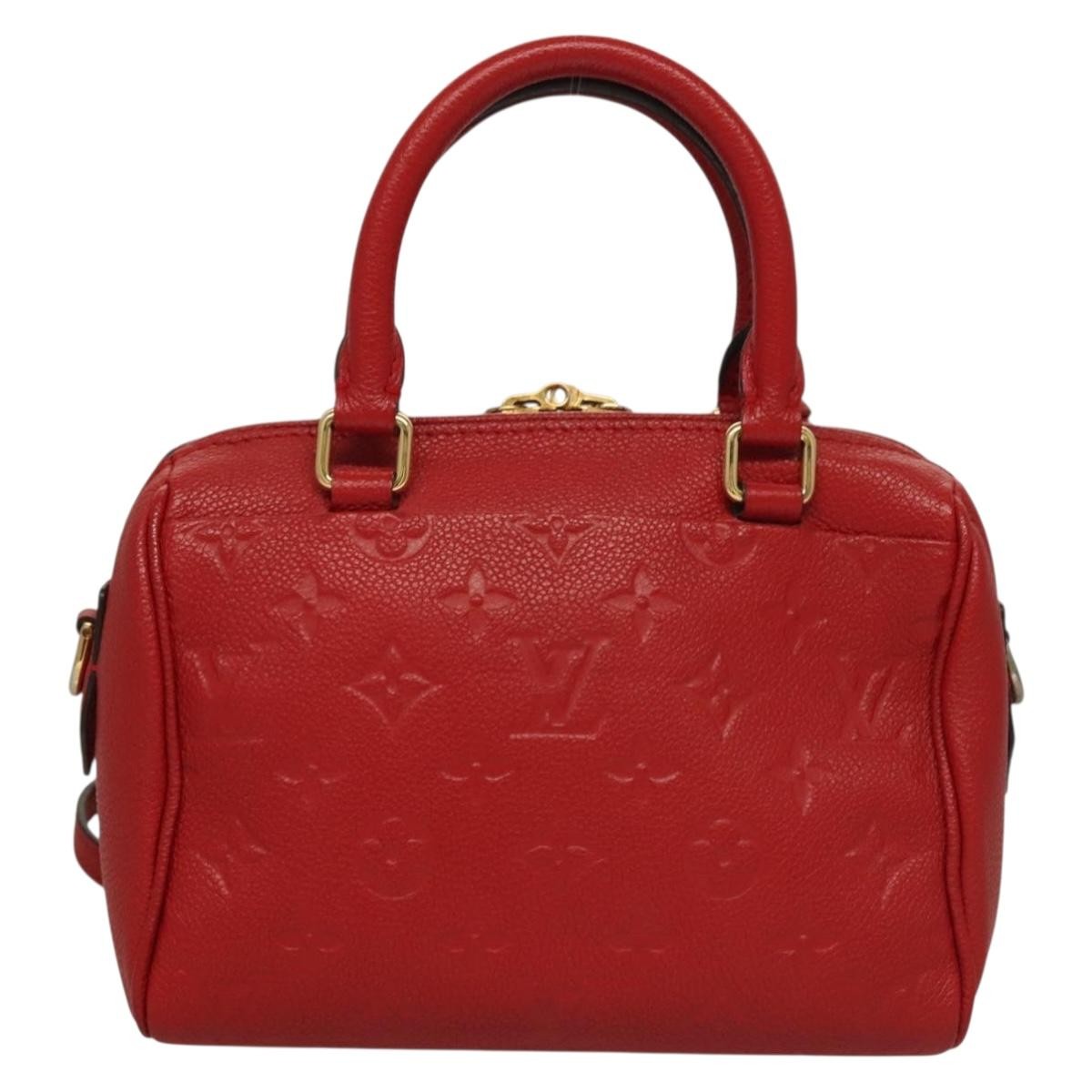 Louis Vuitton Speedy Bandouliere NM Bag Monogram Empreinte Leather, RED, LEATHER, Handbag