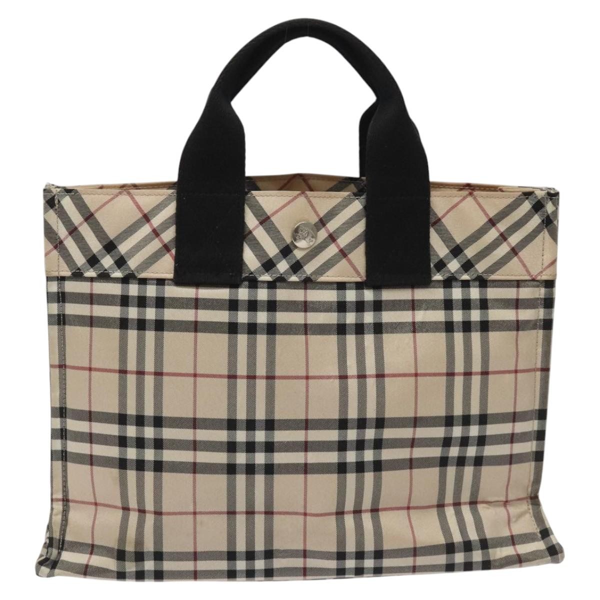Burberry Blue Label Tote Bag Nylon, SILVER, NYLON, Tote bag