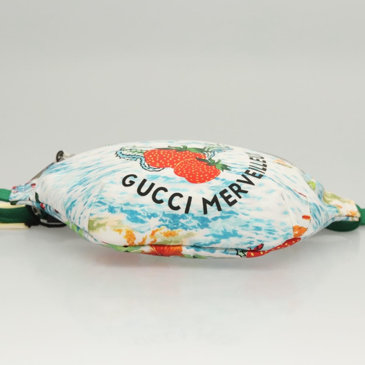 Gucci Merveilleux Belt Bag Printed Nylon, White, Nylon, Belt