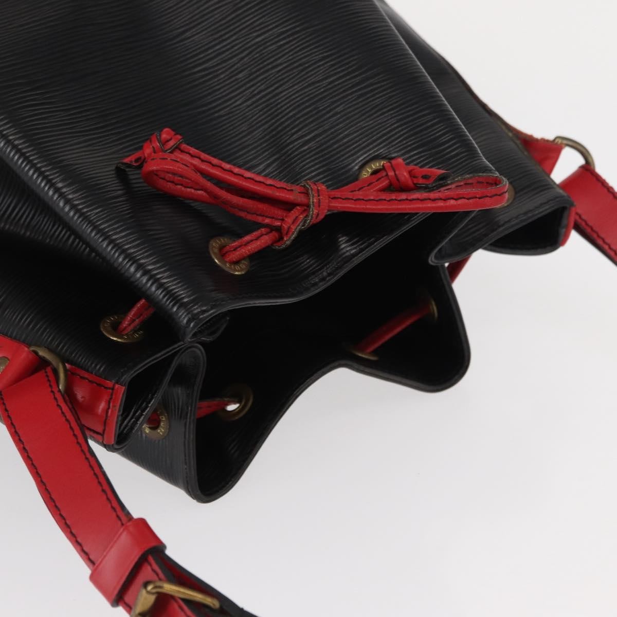 Louis Vuitton Bicolor Noe Handbag Epi Leather, BLACK, LEATHER, Shoulder bag