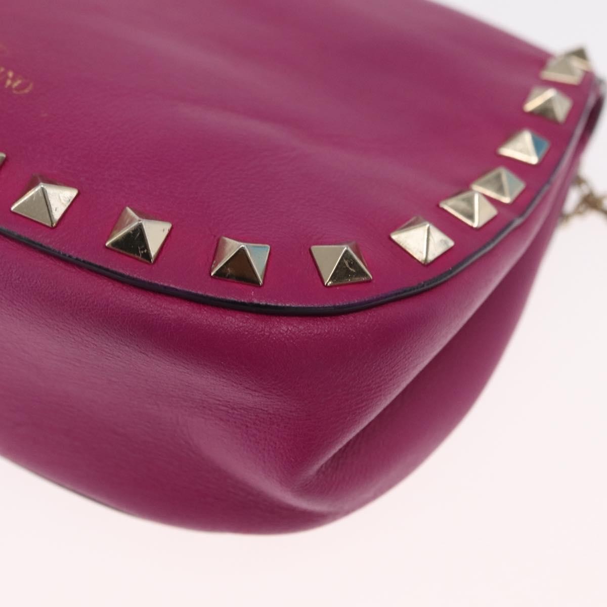 Valentino Garavani Rockstud Saddle Crossbody Bag Leather, PINK, LEATHER, Clutche & pouche