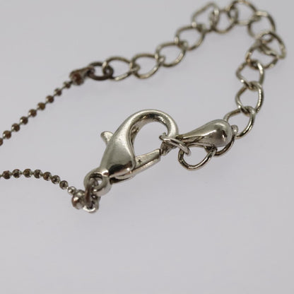 Christian Dior Bow CD Pendant Necklace Metal with Crystal, SILVER, METAL, Necklace