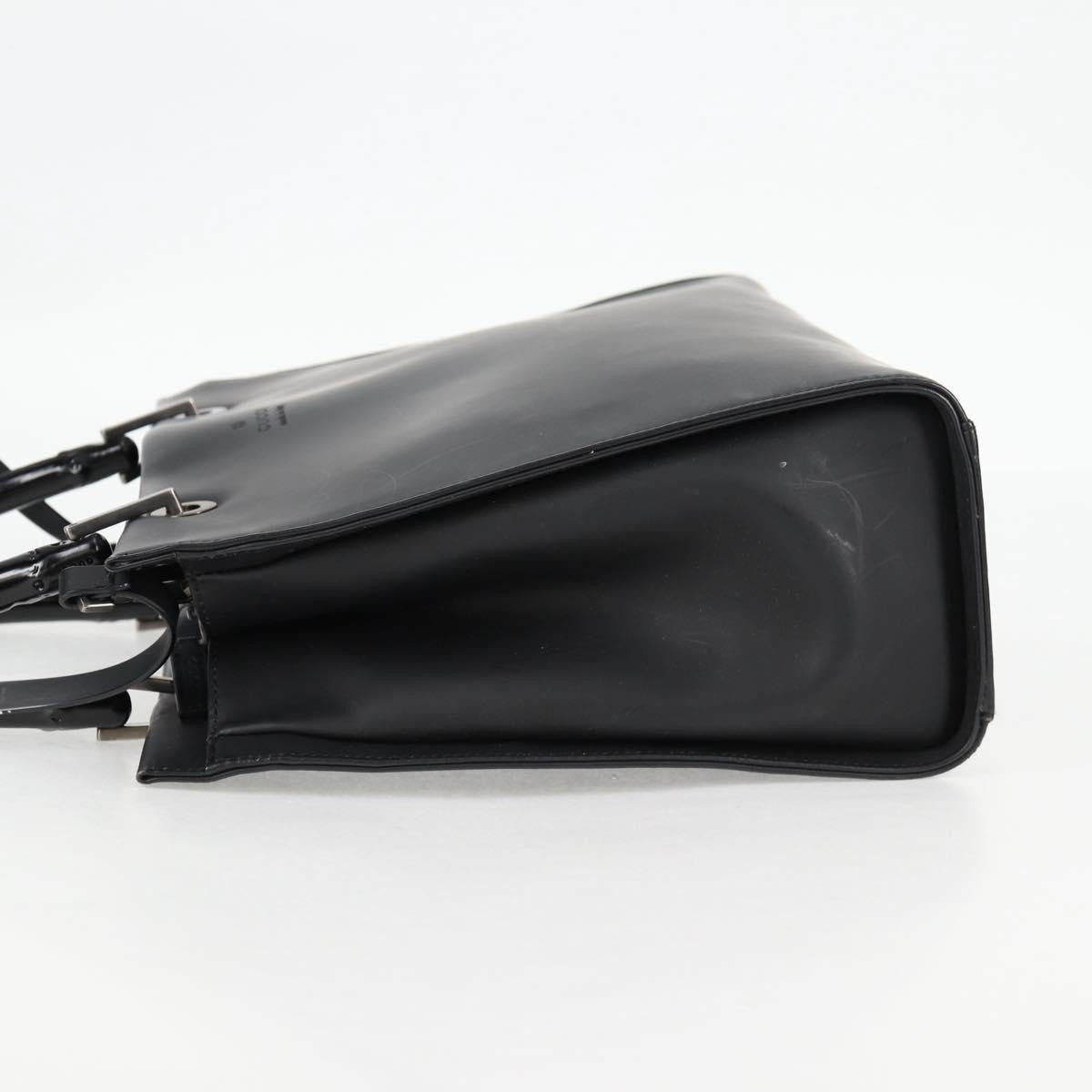 Gucci Bamboo Top Handle Convertible Tote Leather, BLACK, LEATHER, Tote bag