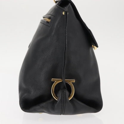 Salvatore Ferragamo Sofia Satchel Leather, BLACK, LEATHER, Handbag