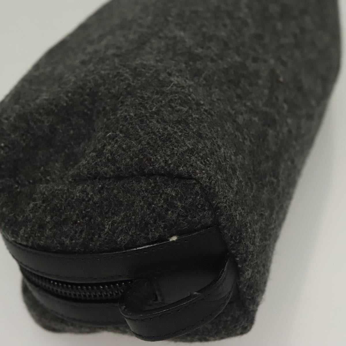 Prada Pochette Wool, BLACK, WOOL, Clutche & pouche