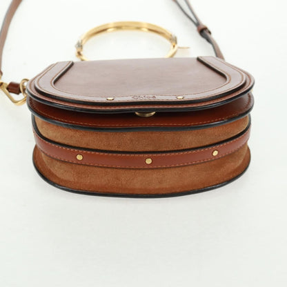 Chloe Nile Crossbody Bag Leather, BROWN, LEATHER, Handbag