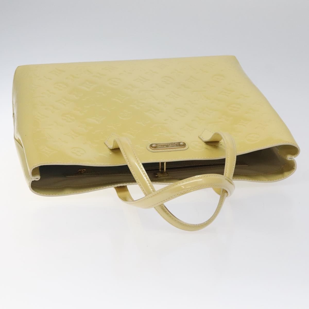 Louis Vuitton Wilshire Handbag Monogram Vernis, YELLOW, PATENT_LEATHER, Handbag