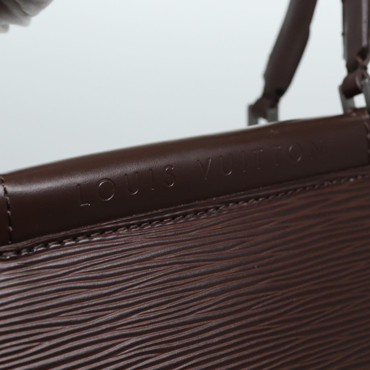 Louis Vuitton Figari Handbag Epi Leather, BROWN, LEATHER, Handbag