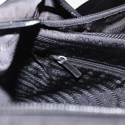 Prada Front Pocket Messenger Bag Tessuto, Black, Nylon, Shoulder Bag
