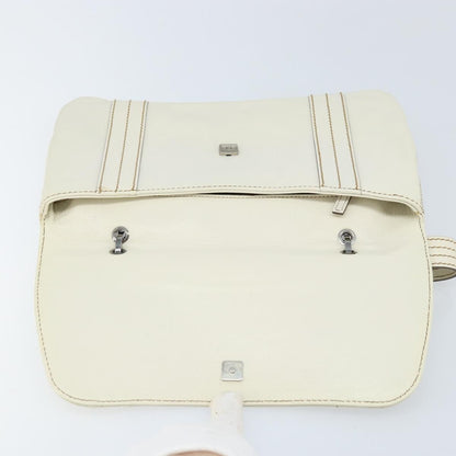 Gucci Vintage Handbag Leather, WHITE, LEATHER, Handbag