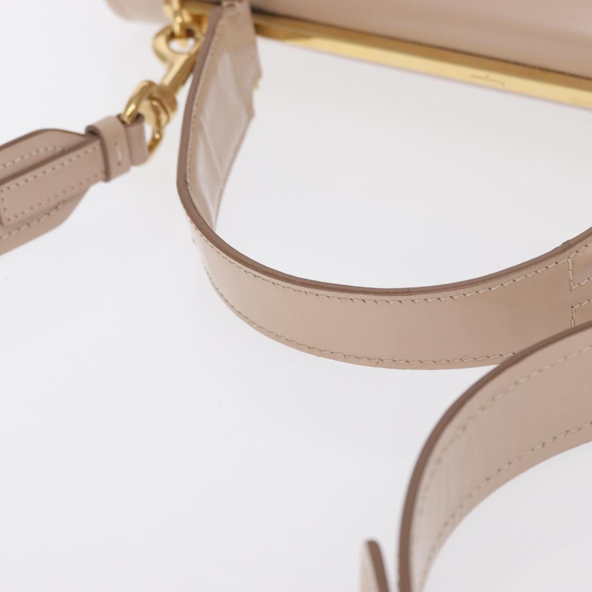 Salvatore Ferragamo Vala Handbag Leather, BEIGE, LEATHER, Handbag