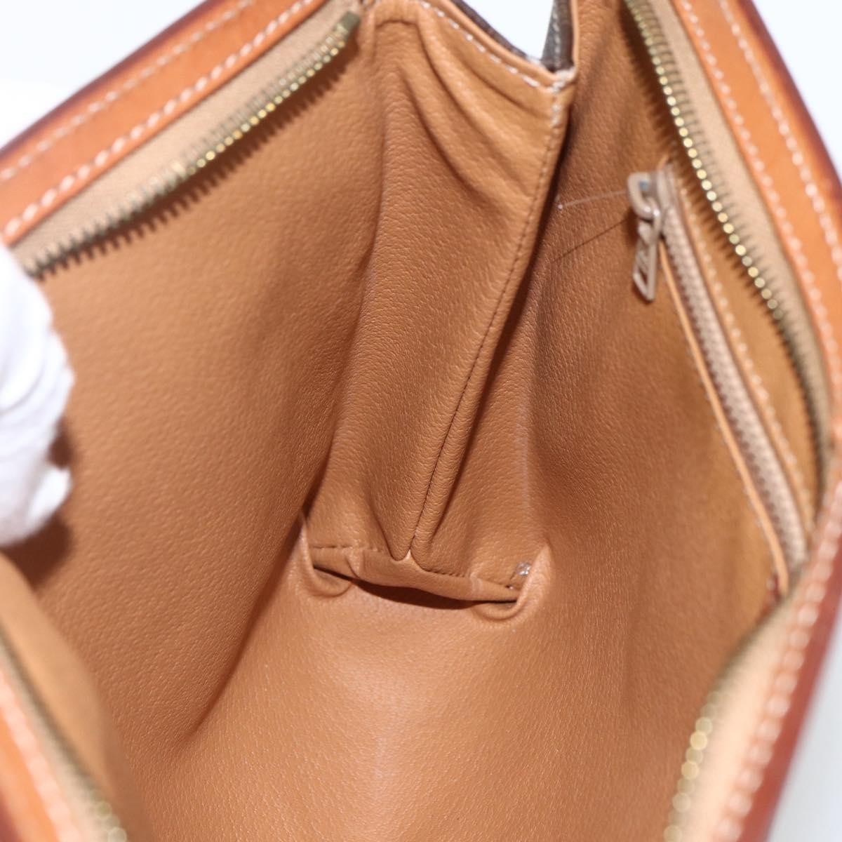 Celine Macadam Pochette Canvas, BROWN, PVC, Clutche & pouche