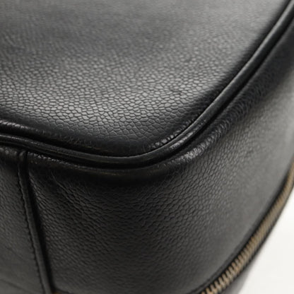 Chanel Vintage Timeless Zip Around Vanity Case Caviar, Black, Leather, Clutch