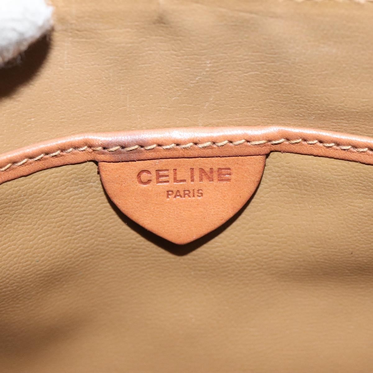 Celine Macadam Shoulder Bag Canvas, BROWN, CANVAS, Shoulder bag