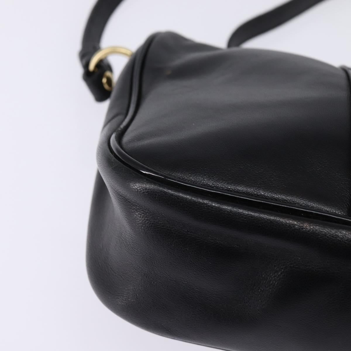 Salvatore Ferragamo Vala Shoulder Bag Leather, BLACK, LEATHER, Shoulder bag
