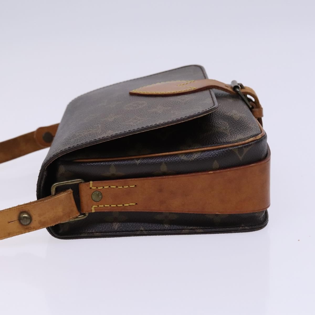 Louis Vuitton Cartouchiere Handbag Monogram Canvas, BROWN, CANVAS, Shoulder bag