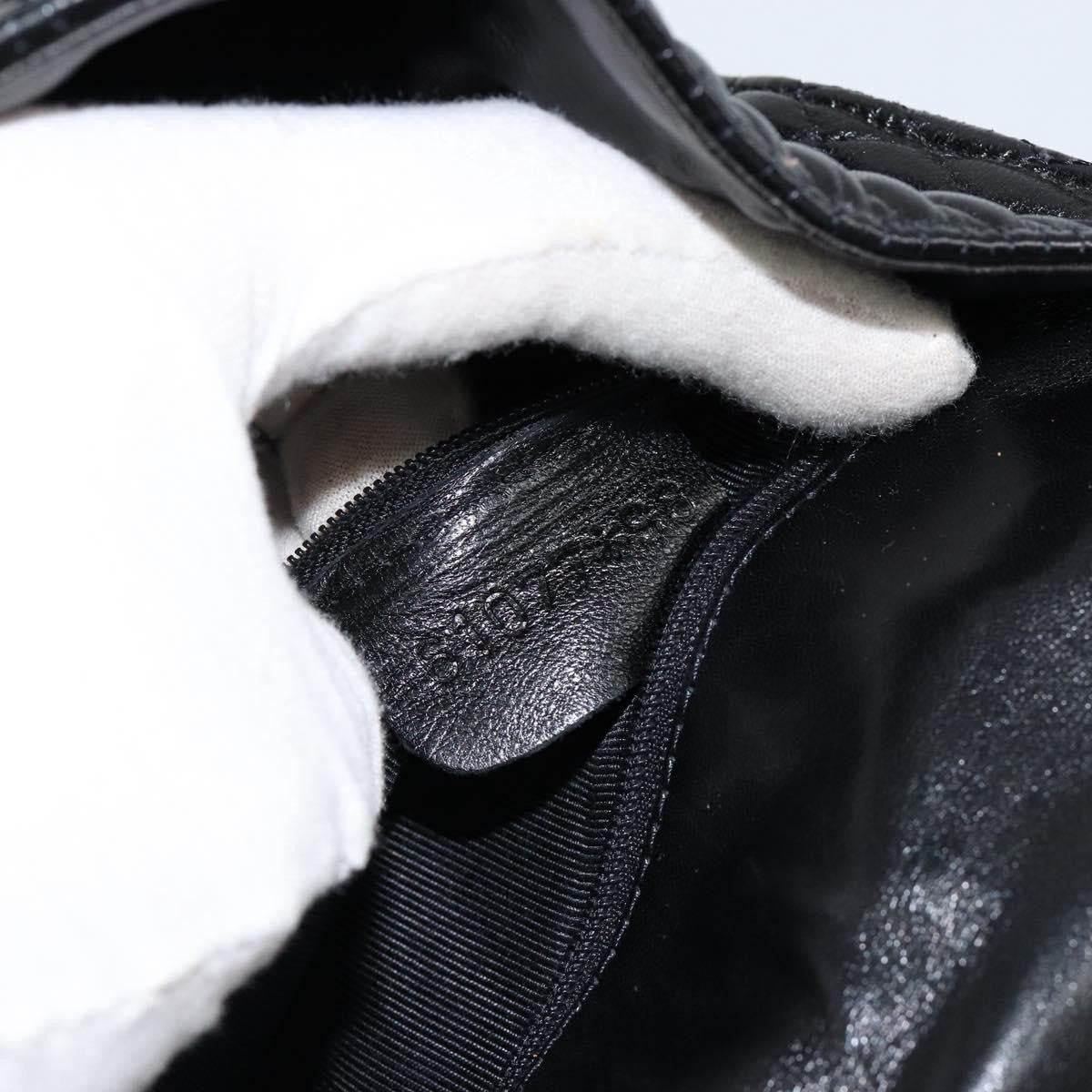 Bally Vintage Handbag Quilted Leather, BLACK, LEATHER, Handbag