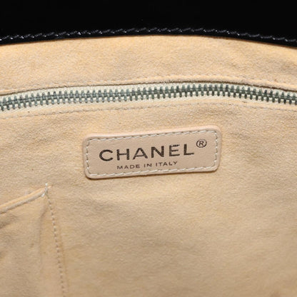 Chanel CC No.5 Shopping Tote Perforated Patent, BLACK, PATENT_LEATHER, Tote bag
