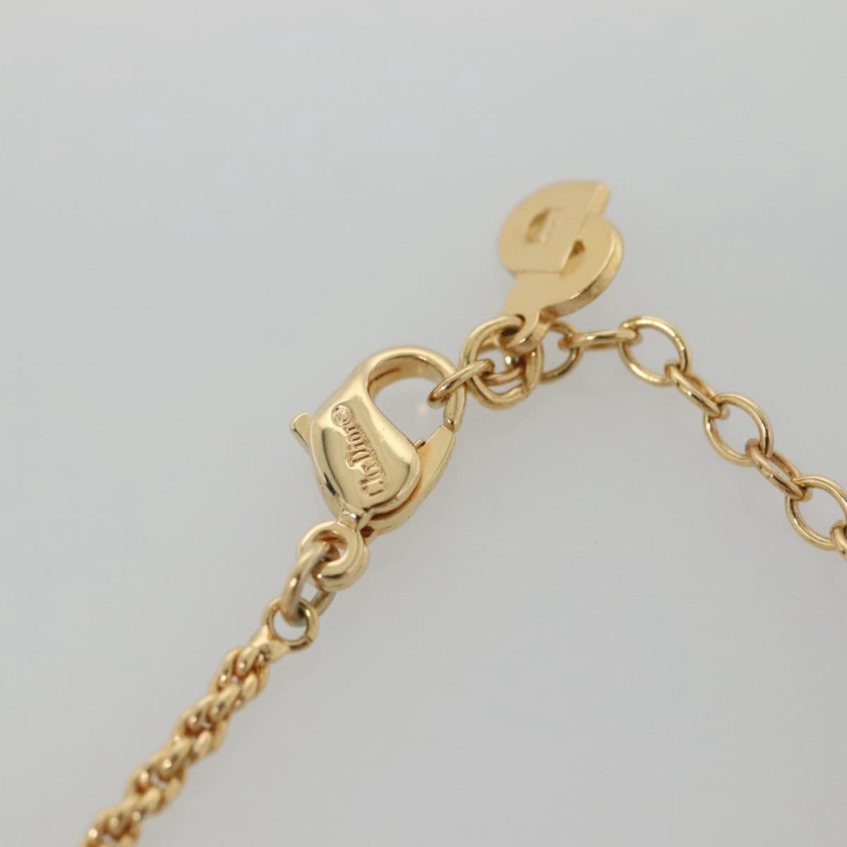 Christian Dior Logo Flower Necklace Metal, GOLD, METAL, Necklace