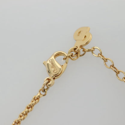 Christian Dior Logo Flower Necklace Metal, GOLD, METAL, Necklace