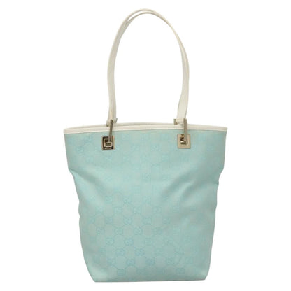 Gucci Vintage Bucket Shopping Tote GG Canvas, BLUE, CANVAS, Tote bag