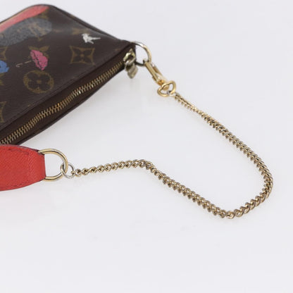 Louis Vuitton Pochette Accessoires Limited Edition Christmas Animation Monogram Canvas, BROWN, CANVAS, Clutche & pouche
