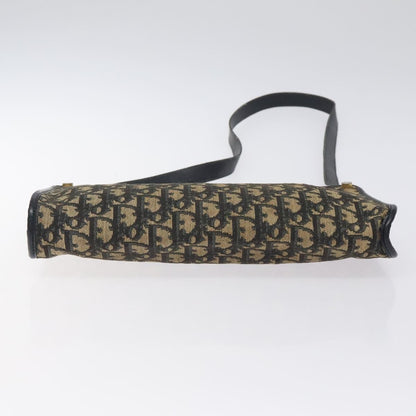 Christian Dior Vintage Trotter Shoulder Bag Canvas, NAVY, CANVAS, Shoulder bag