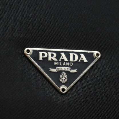 Prada MiniDisc pouch Nylon, BLACK, NYLON, Clutche & pouche