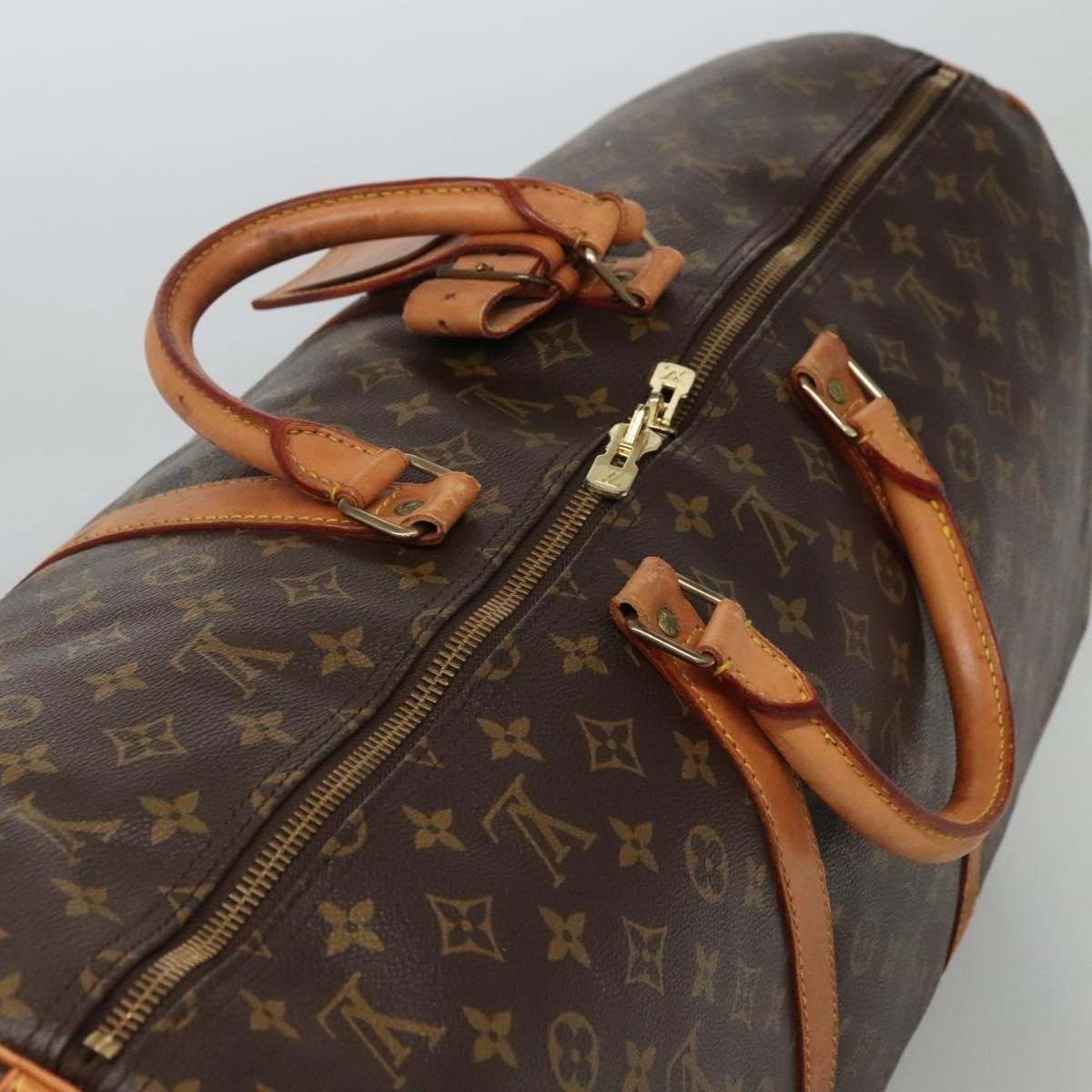 Louis Vuitton Keepall Bandouliere Bag Monogram Canvas, BROWN, CANVAS, Travel bag